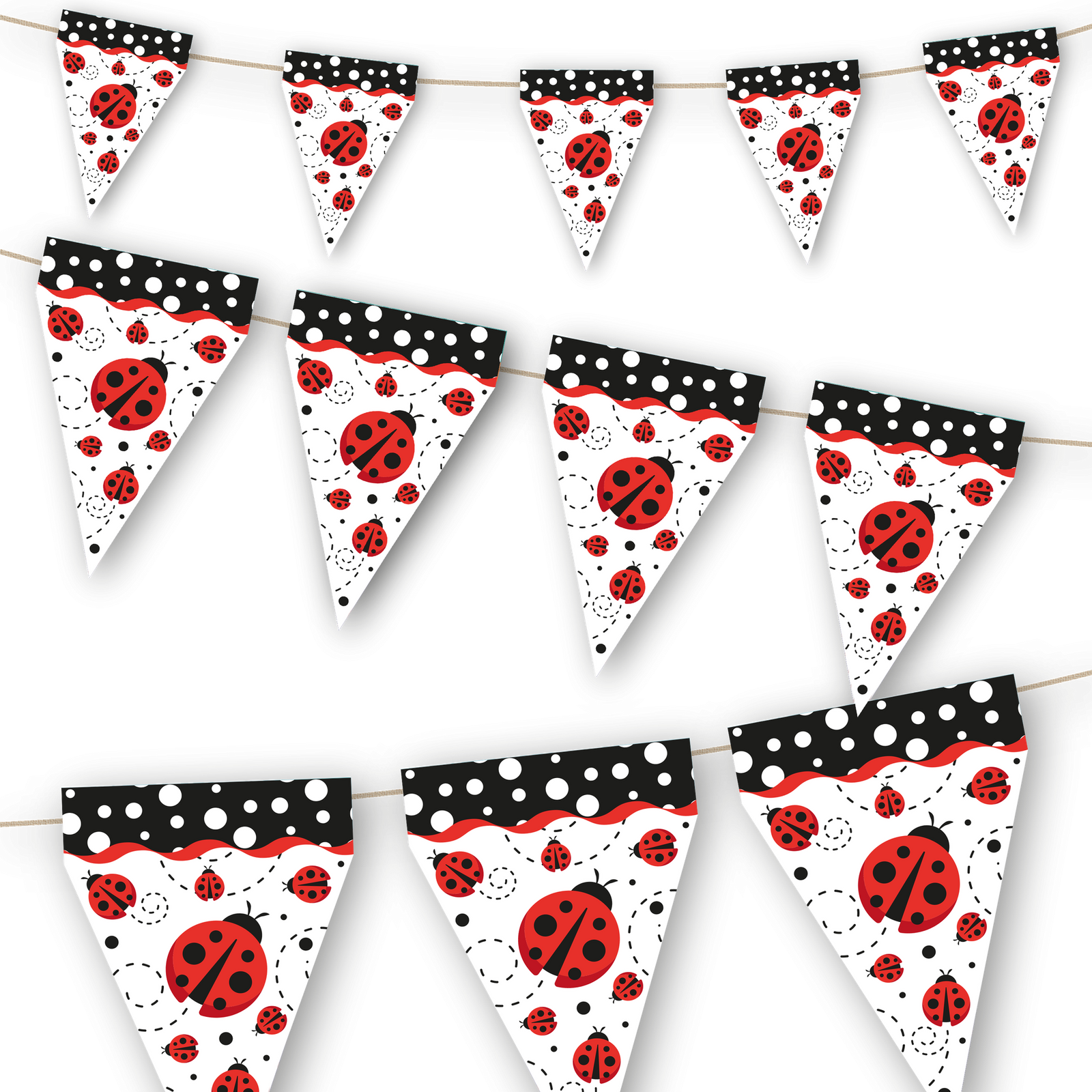 Gagliardetto a forma di coccinella, 3 metri