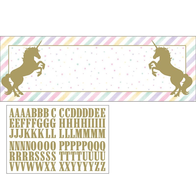Banner Con Stickers UNICORN SPARKLE