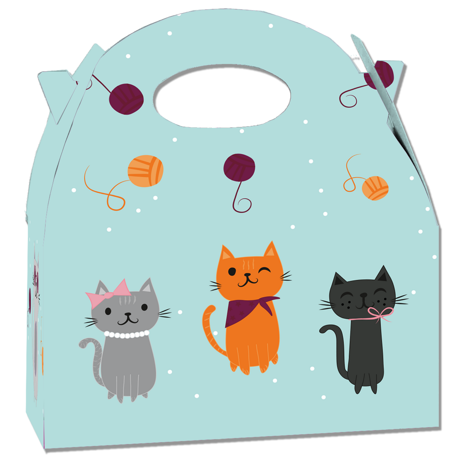 BOÎTE FÊTE CHATS 20 x 16 x 11 cm