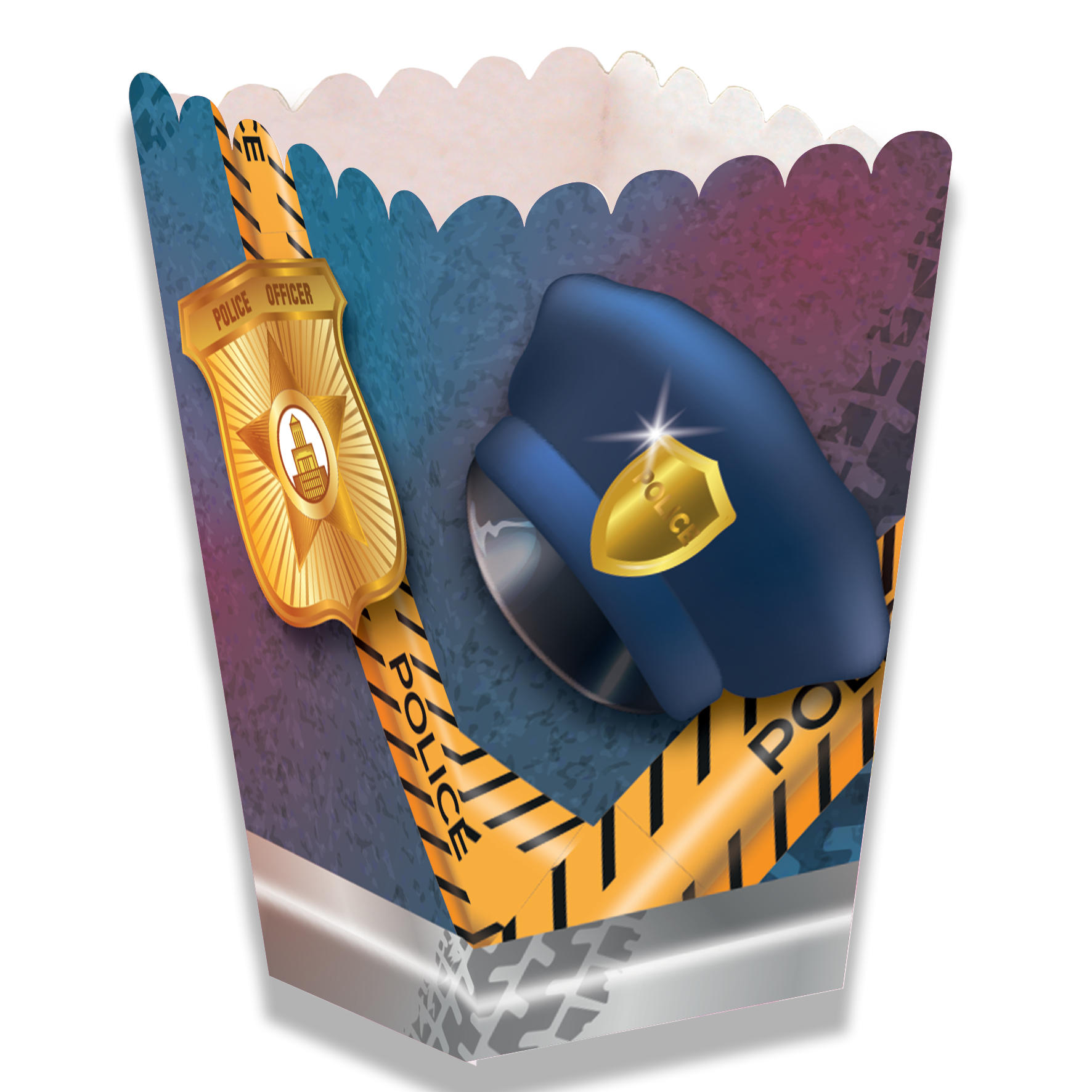 CAJITA POLICE PARTY ALTA 5 x 5 x 12 cm