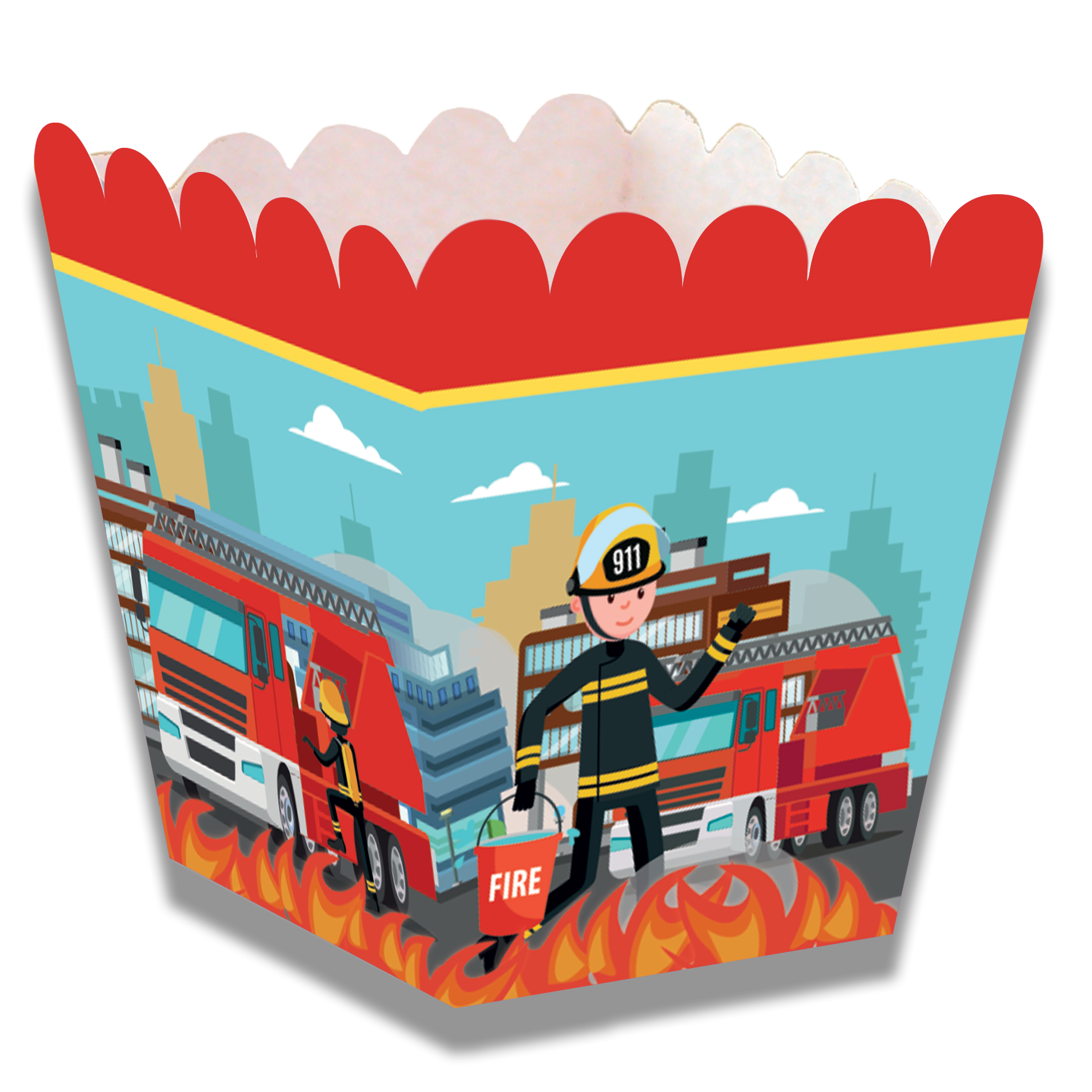 Cajita Bajas Flamming Fire 5 x 5 x 7 cm