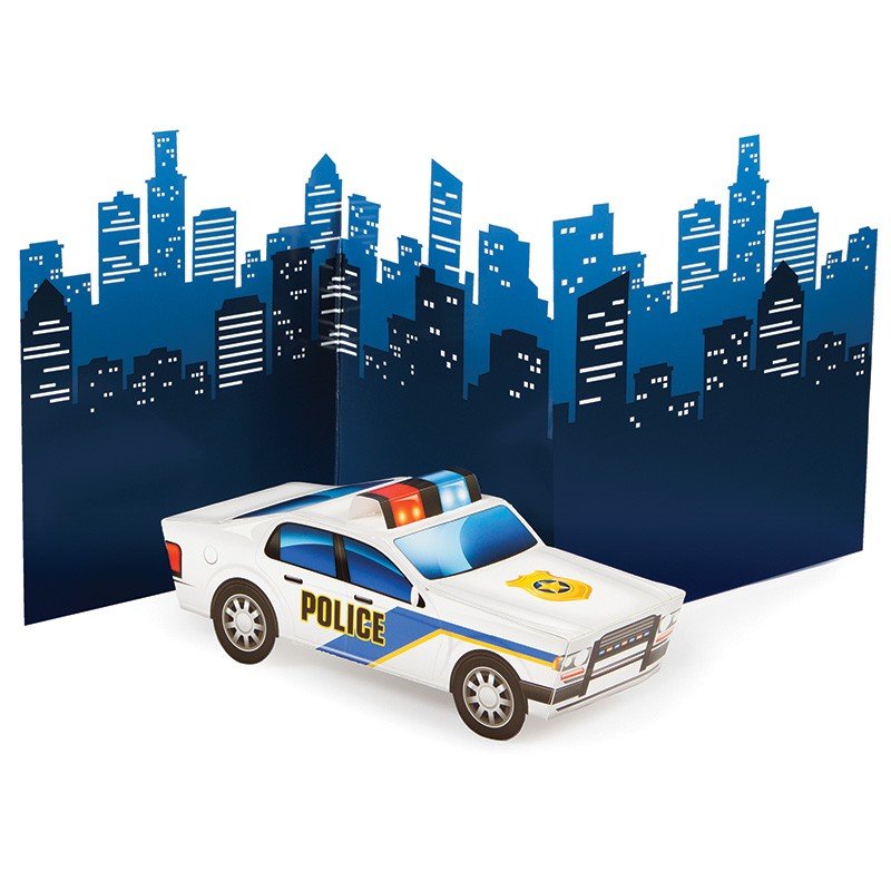 CENTRE DE TABLE SUR LE THÈME DE LA POLICE (2 PIÈCES)