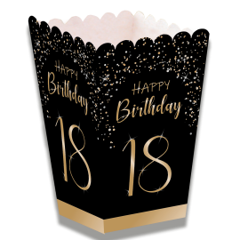 Elegante scatola alta nera 18 anni