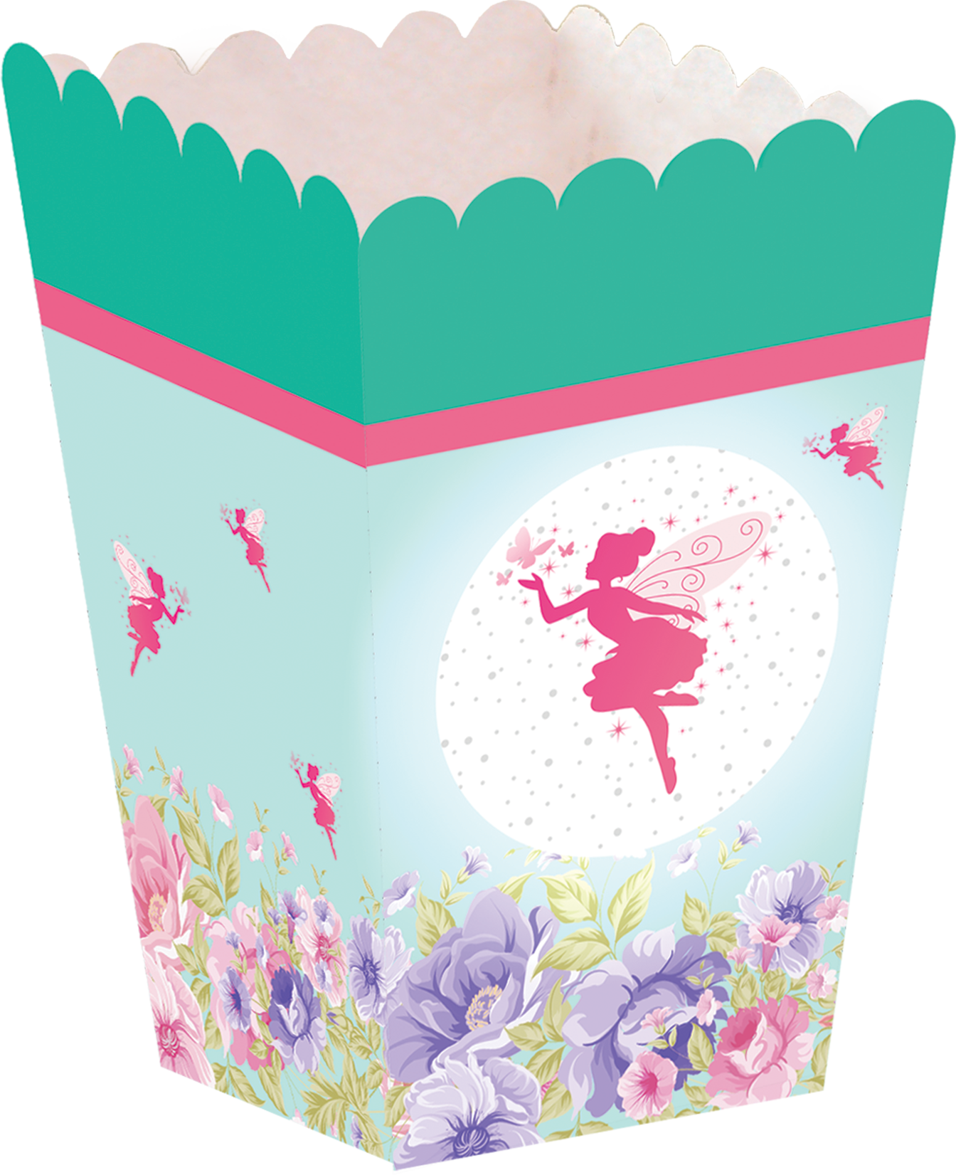 Scatola alta con fata floreale 5 x 5 x 12 cm
