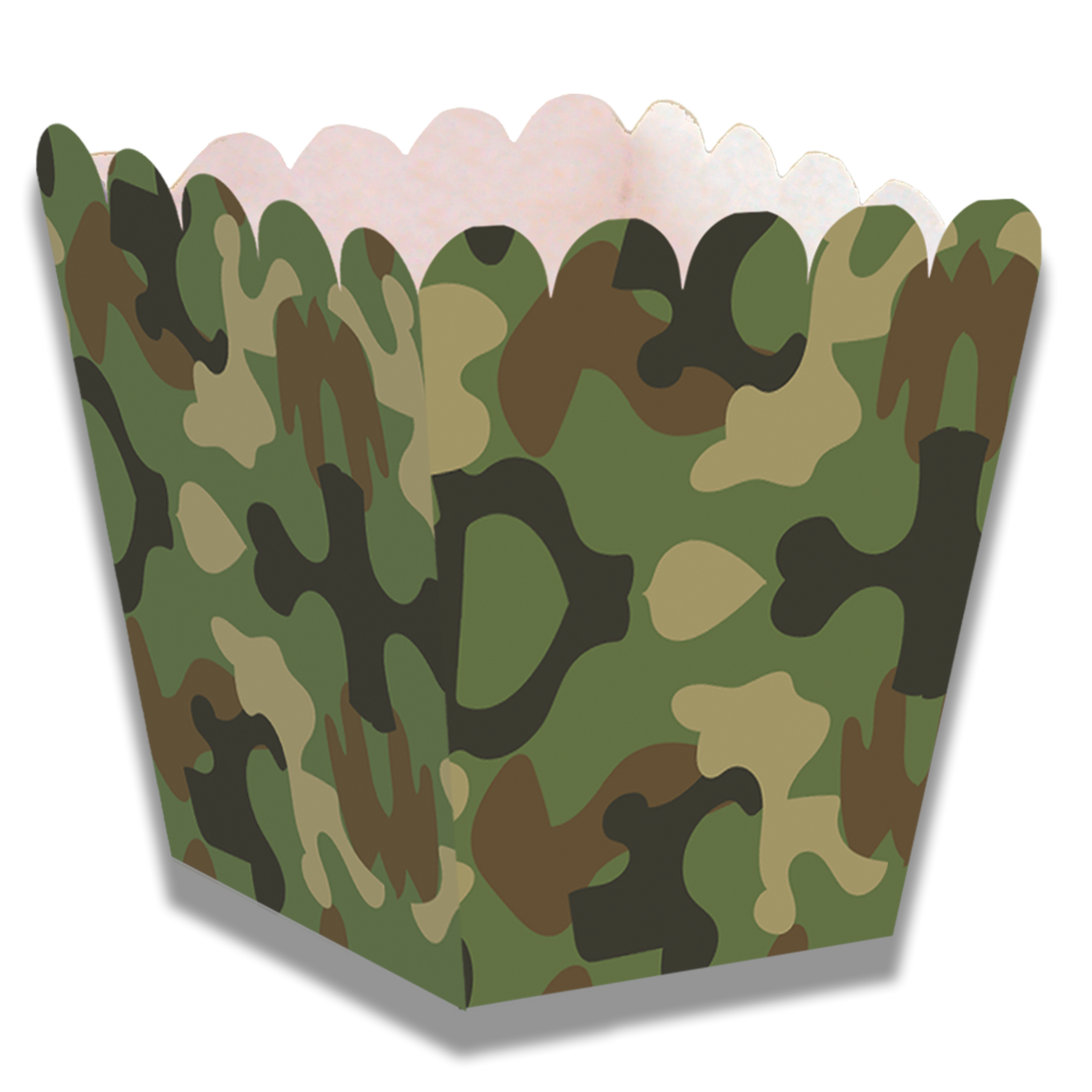 Cajita Baja Camuflaje 5 x 5 x 7 cm