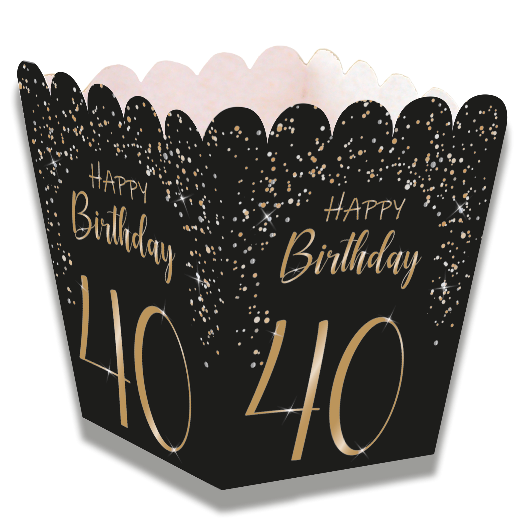 Cajita Baja Elegant Negro 40 Años