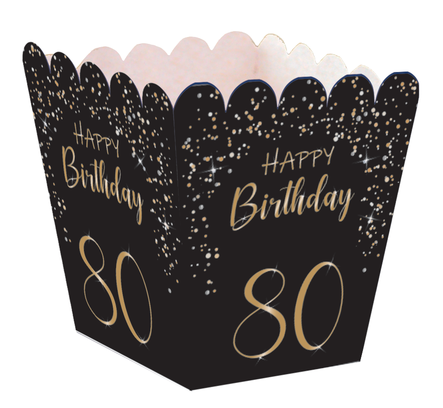 Cajita Baja Elegant Negro 80 Años