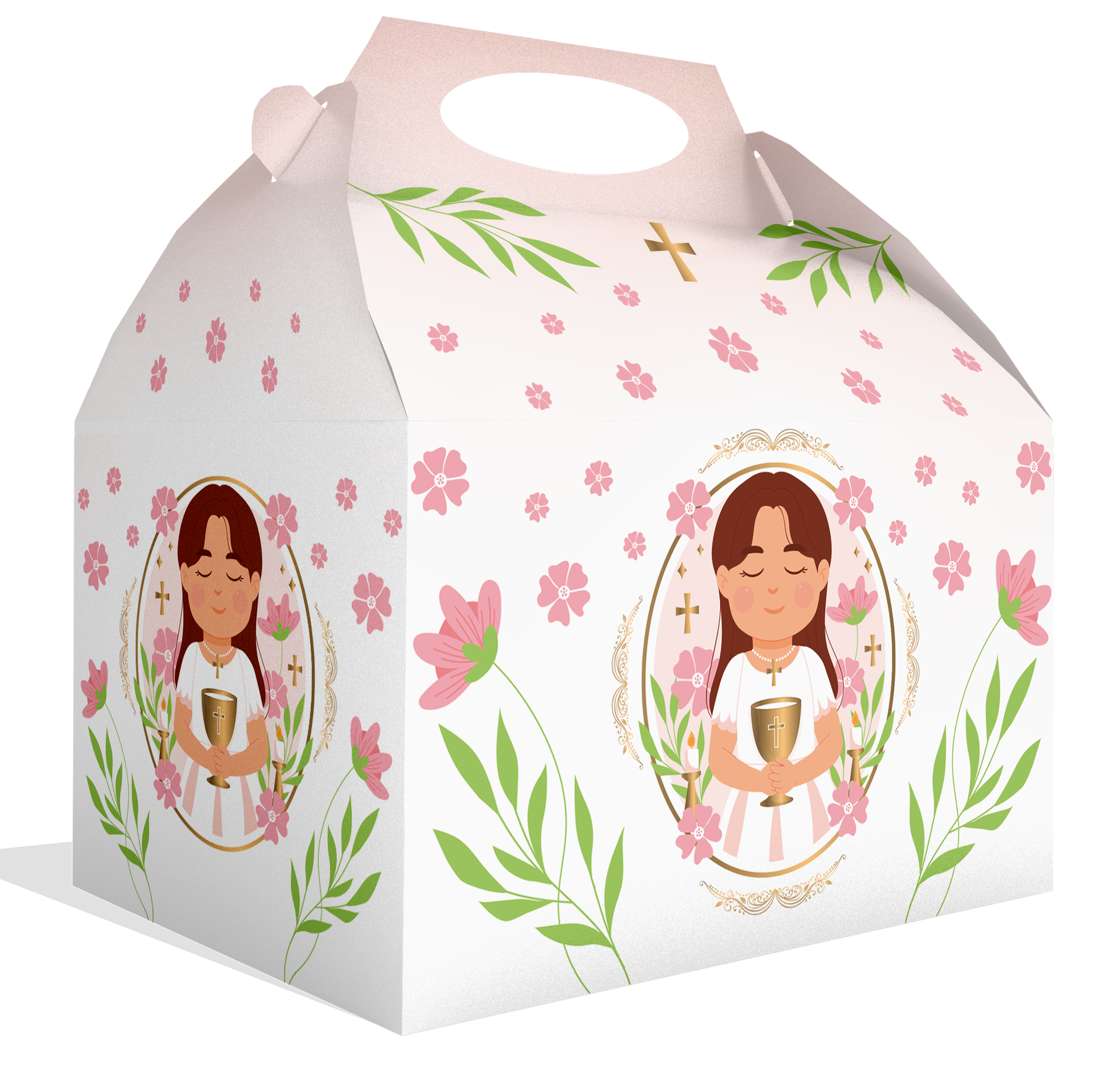 Scatola per la comunione della bambina 20 x 16 x 11 cm