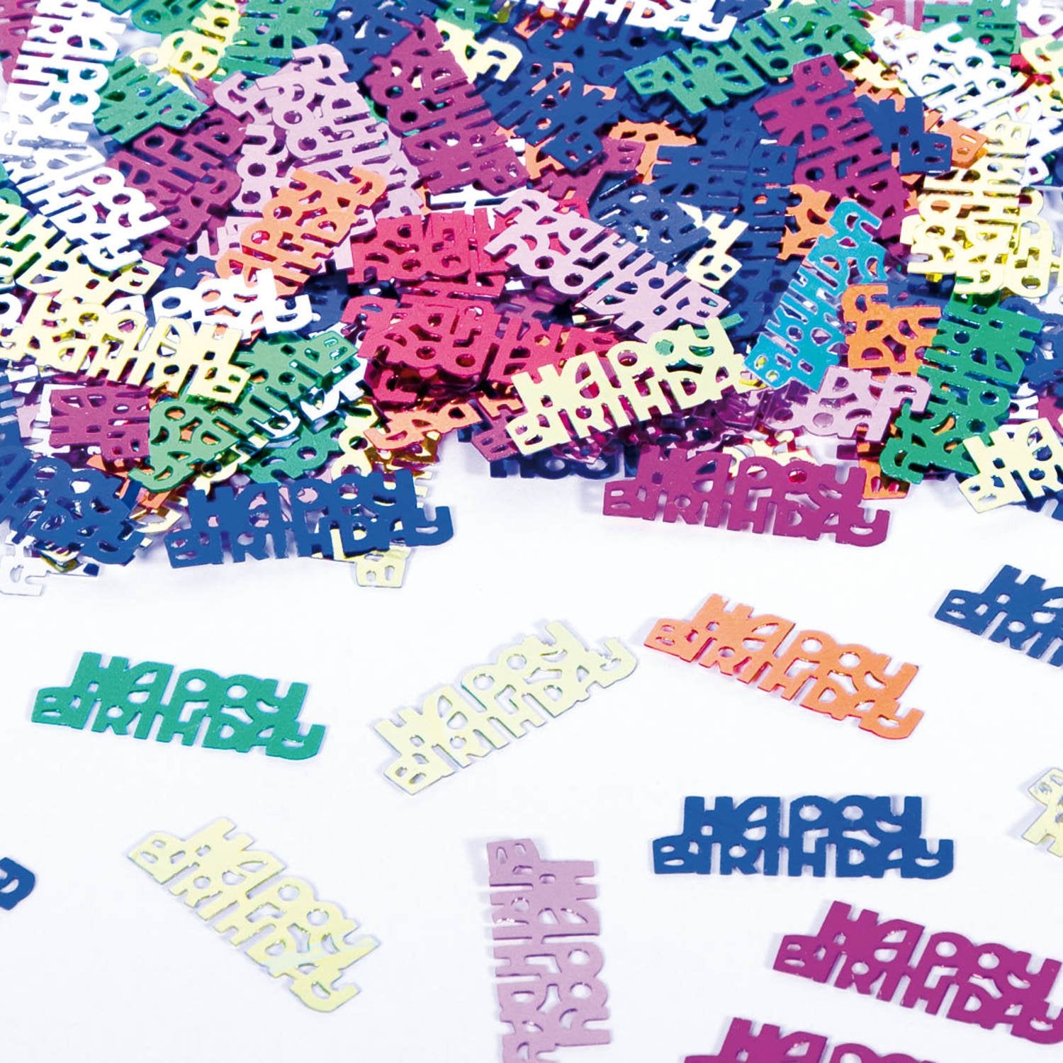 Coriandoli multicolori di buon compleanno