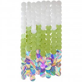 Tenda per feste con cerchi bianchi e verdi 80 x 170 cm