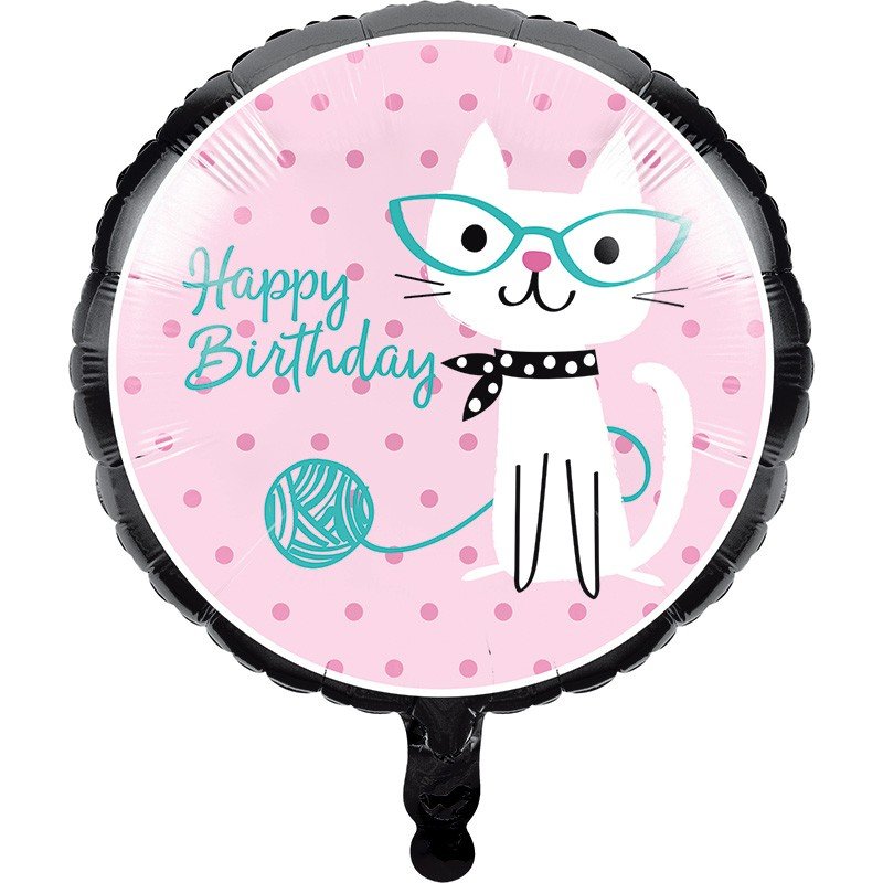 BALLON EN ALUMINIUM 45 CM FÊTE DES CHATS