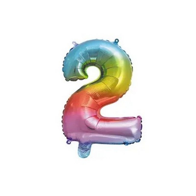 PALLONCINO NUMERO 2 35 CM ARCOBALENO