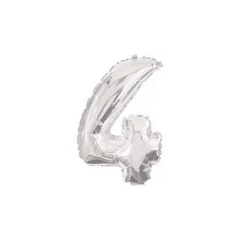 PALLONCINO NUMERO 4, 32 CM, ARGENTO