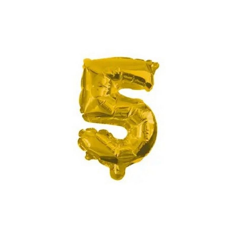 PALLONCINO ORO NUMERO 5, 32 CM