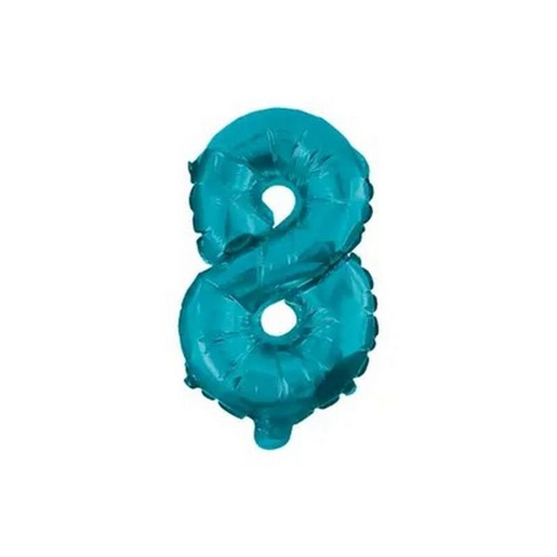 GLOBO NUMERO 8 DE 32 CM BLUE