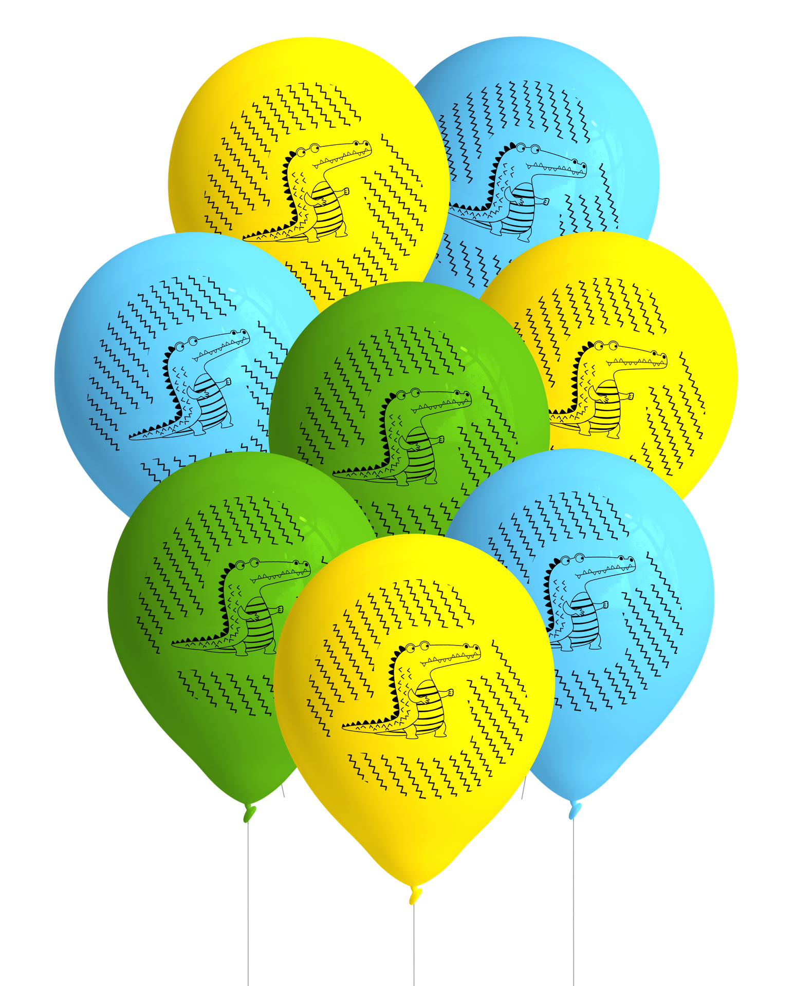 8 palloncini in lattice a forma di alligatore