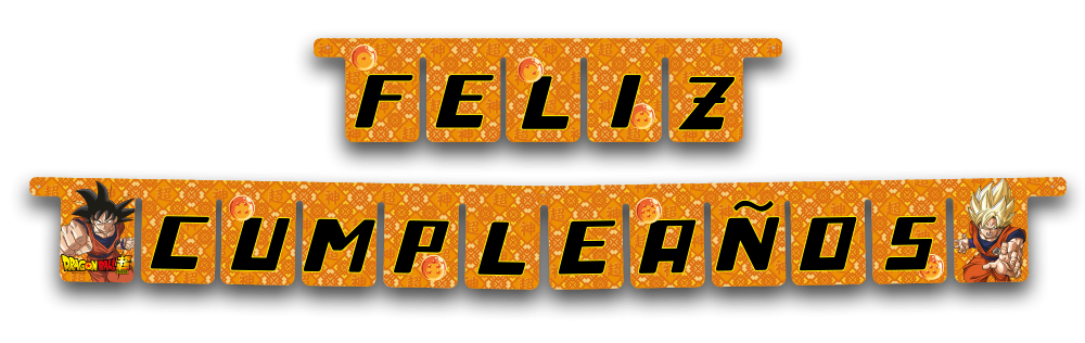 Guirnalda Dragon Ball Español 3 metros