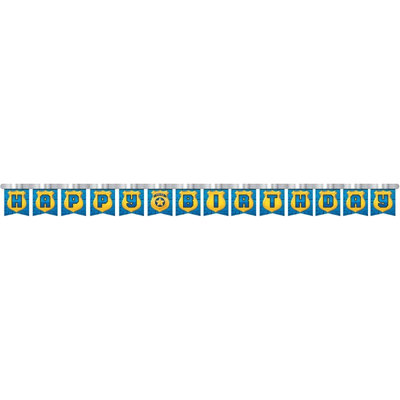 Guirlande « Joyeux anniversaire » 260 cm, thème police