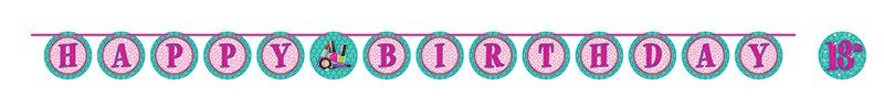 GHIRLANDA DI BUON COMPLEANNO 300 CM SPARKLE SPA FESTA!