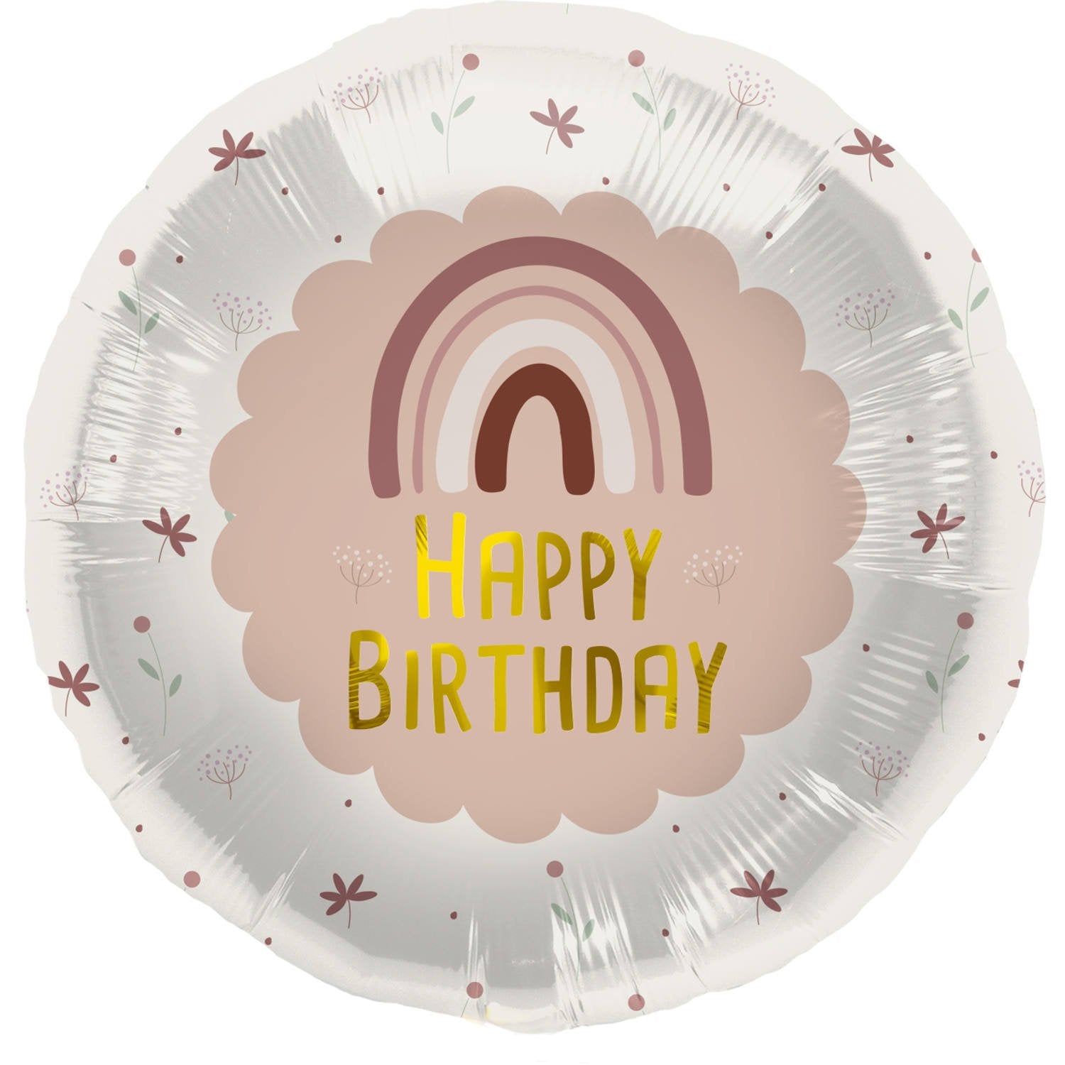 Ballon arc-en-ciel bohème « Joyeux anniversaire » 45 cm