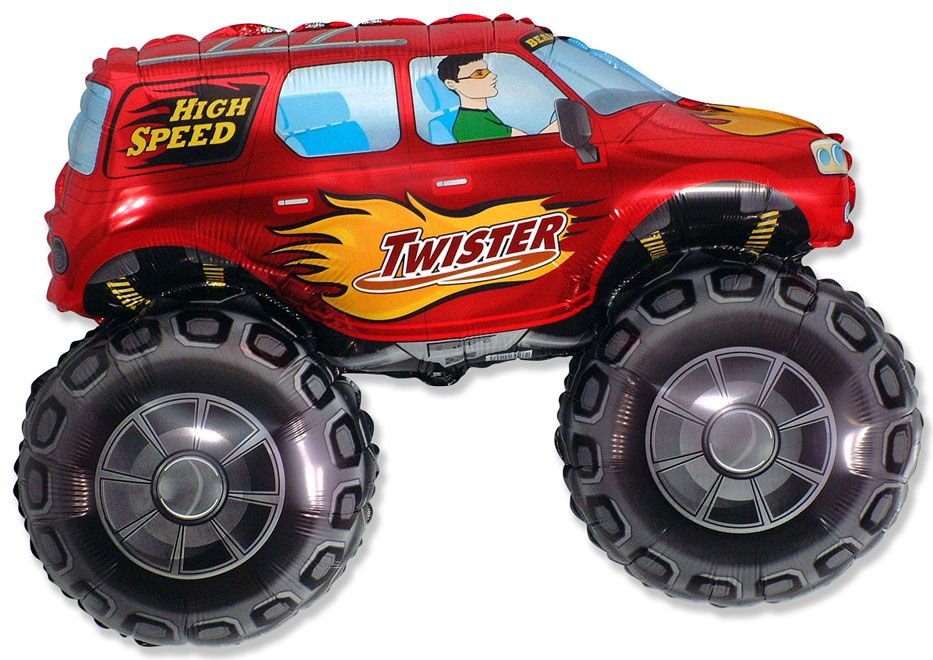 Ballon rouge Big Wheels 96 x 68 cm