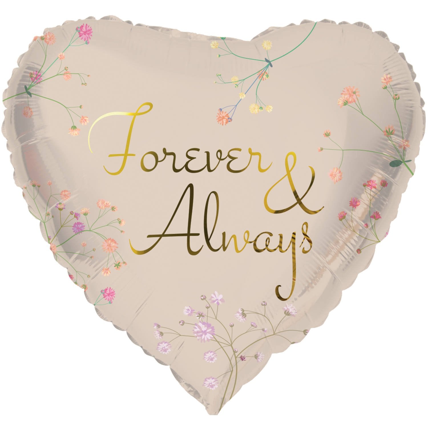 Palloncino a forma di cuore Forever & Always 45 cm