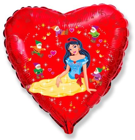 Palloncino a forma di cuore Snow Lady 45 cm