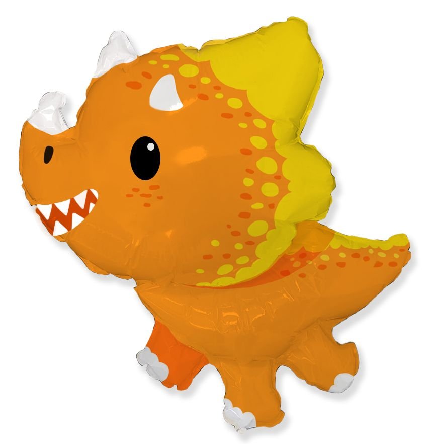 Ballon dinosaure orange 82 x 76 cm