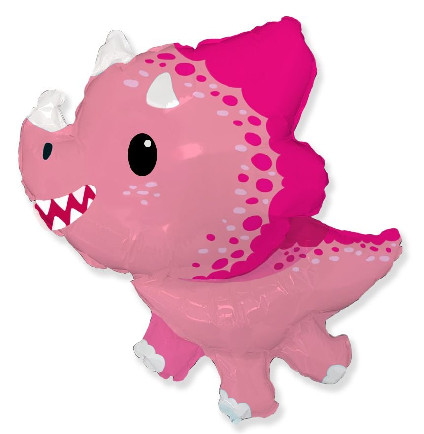 Palloncino dinosauro rosa 82 x 76 cm