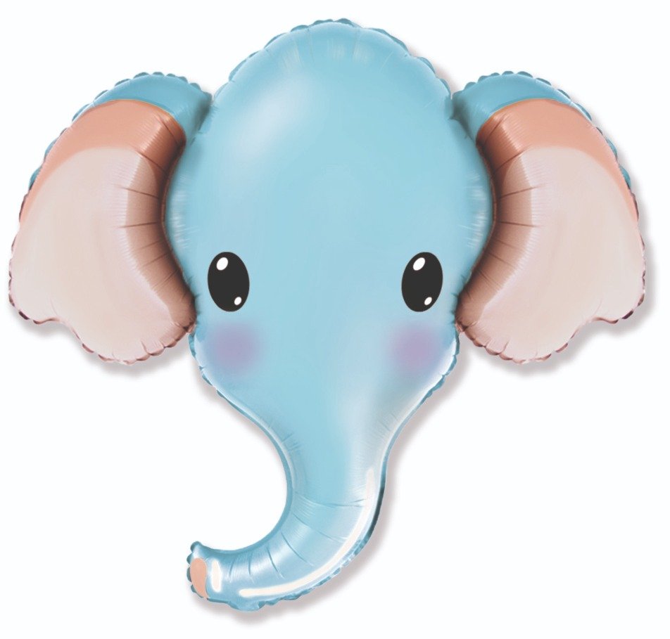 Globo Elefante Cabeza Blue 99 x 81 cm