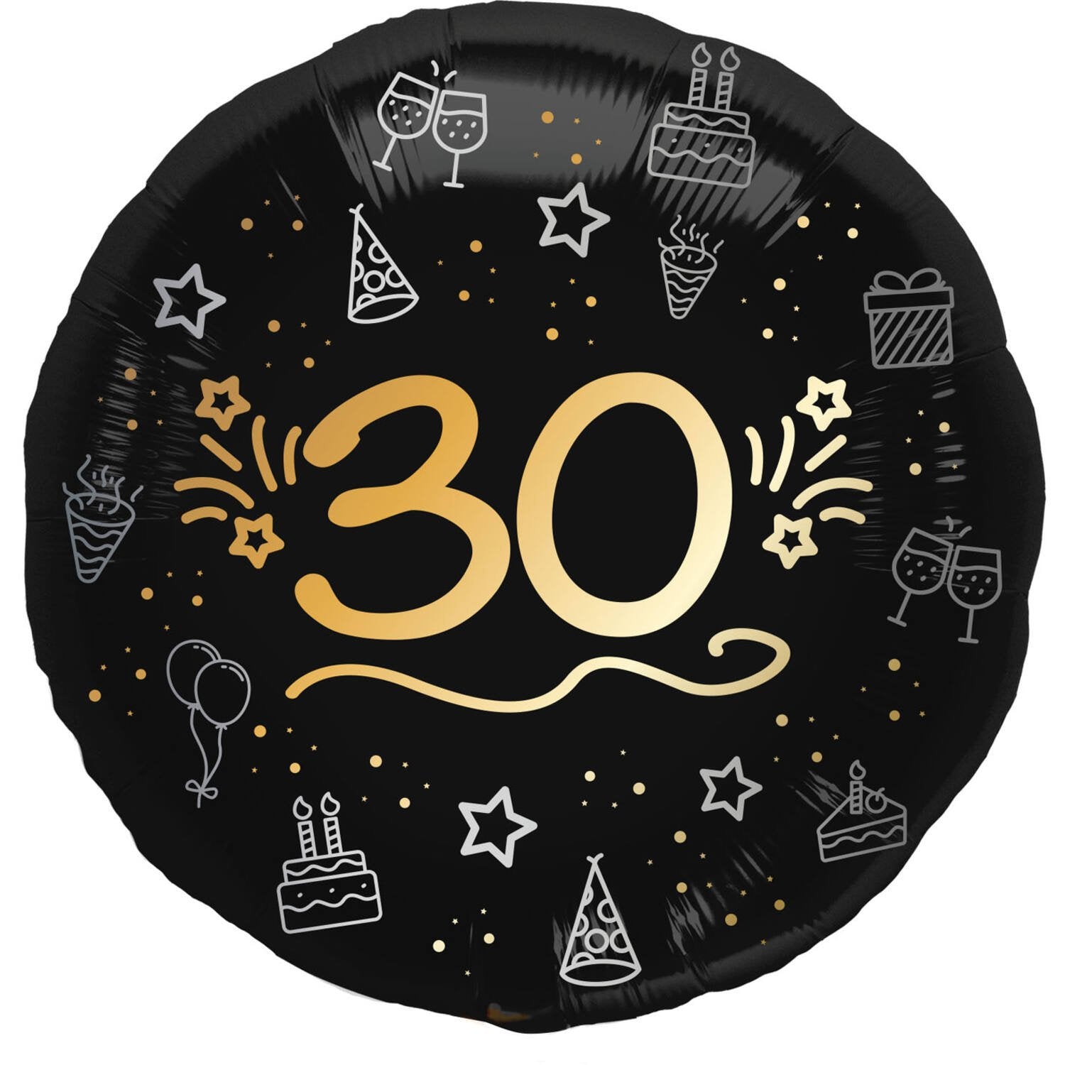 Ballon en aluminium 30 Brillant Glamour 45 cm