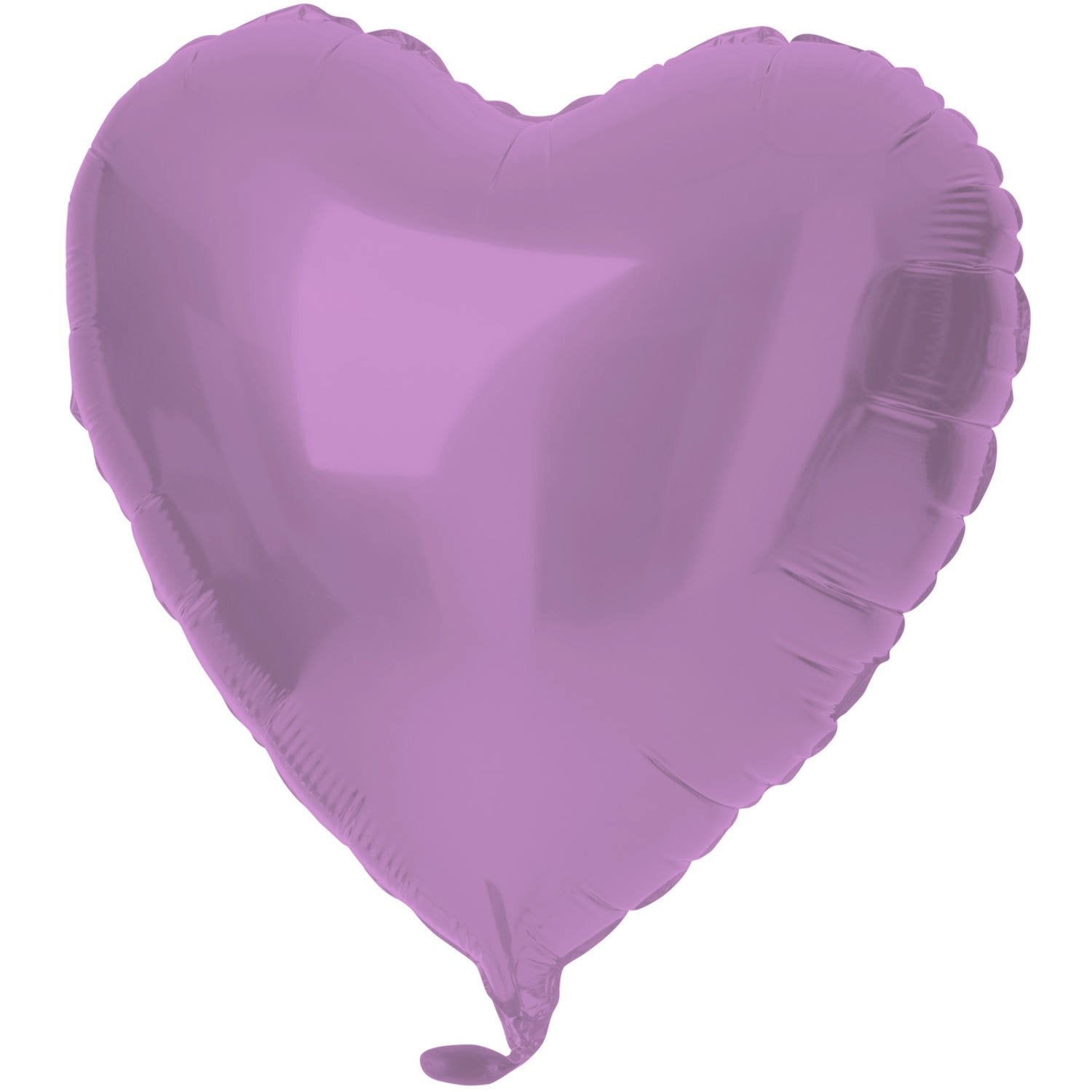 Ballon cœur en aluminium 45 cm lilas mat
