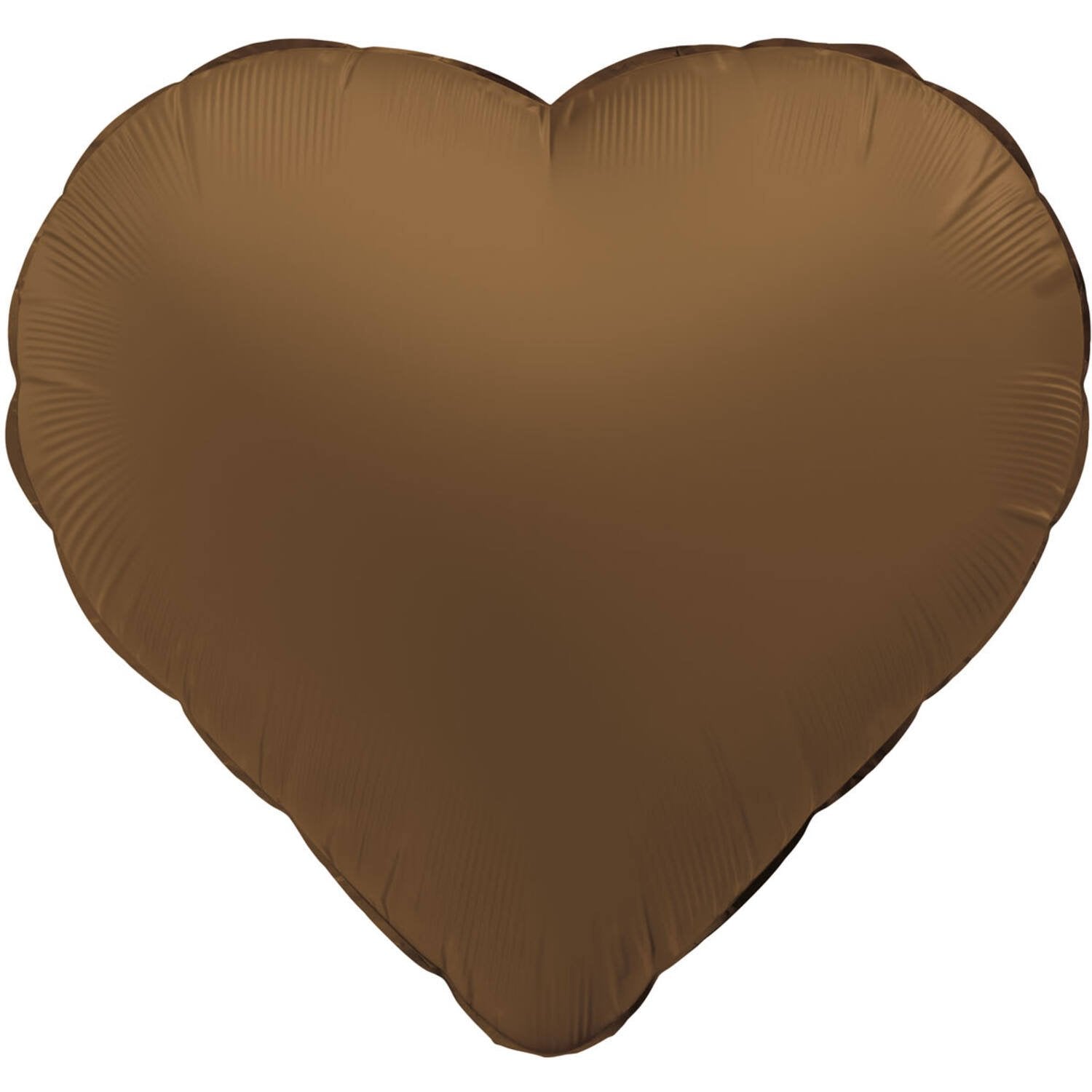 Palloncino in foil a forma di cuore marrone cioccolato opaco 45 cm