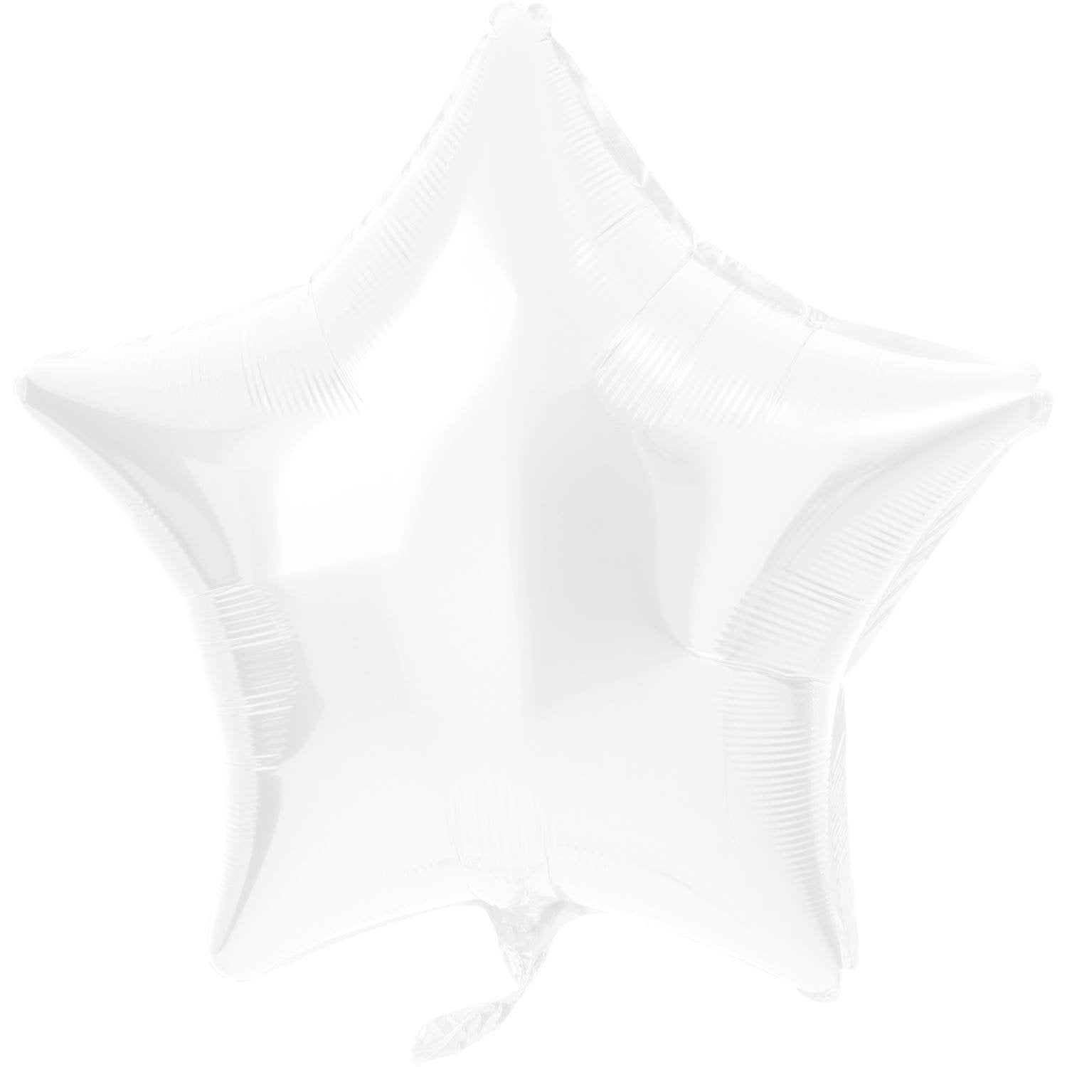 Palloncino in foil a forma di stella 48 cm bianco