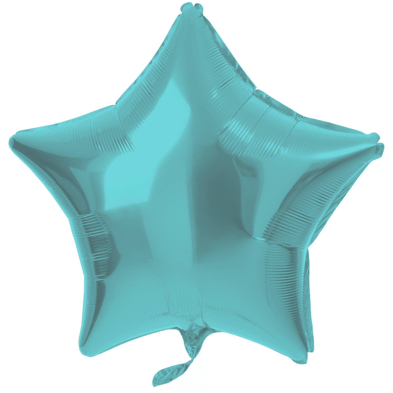 Ballon étoile en aluminium 48 cm turquoise mat