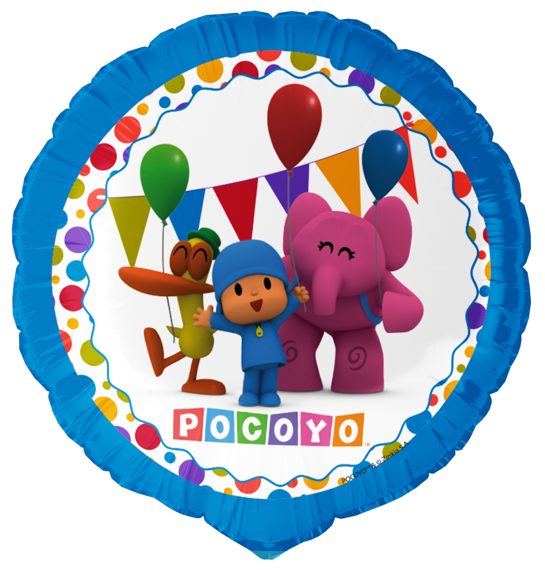 Palloncino rotondo in lamina Pocoyo 46 cm
