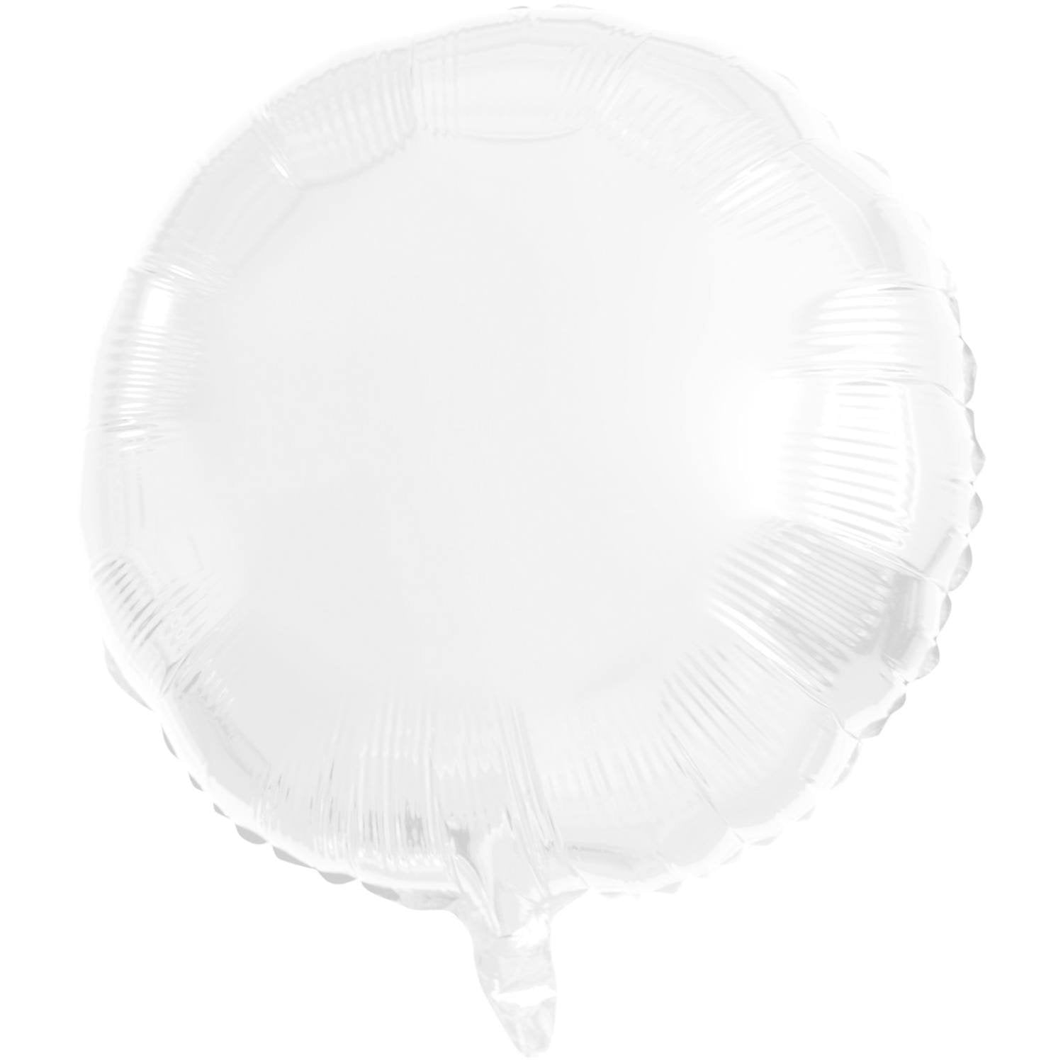 Globo Foil Redondo 45 cm Blanco Mate