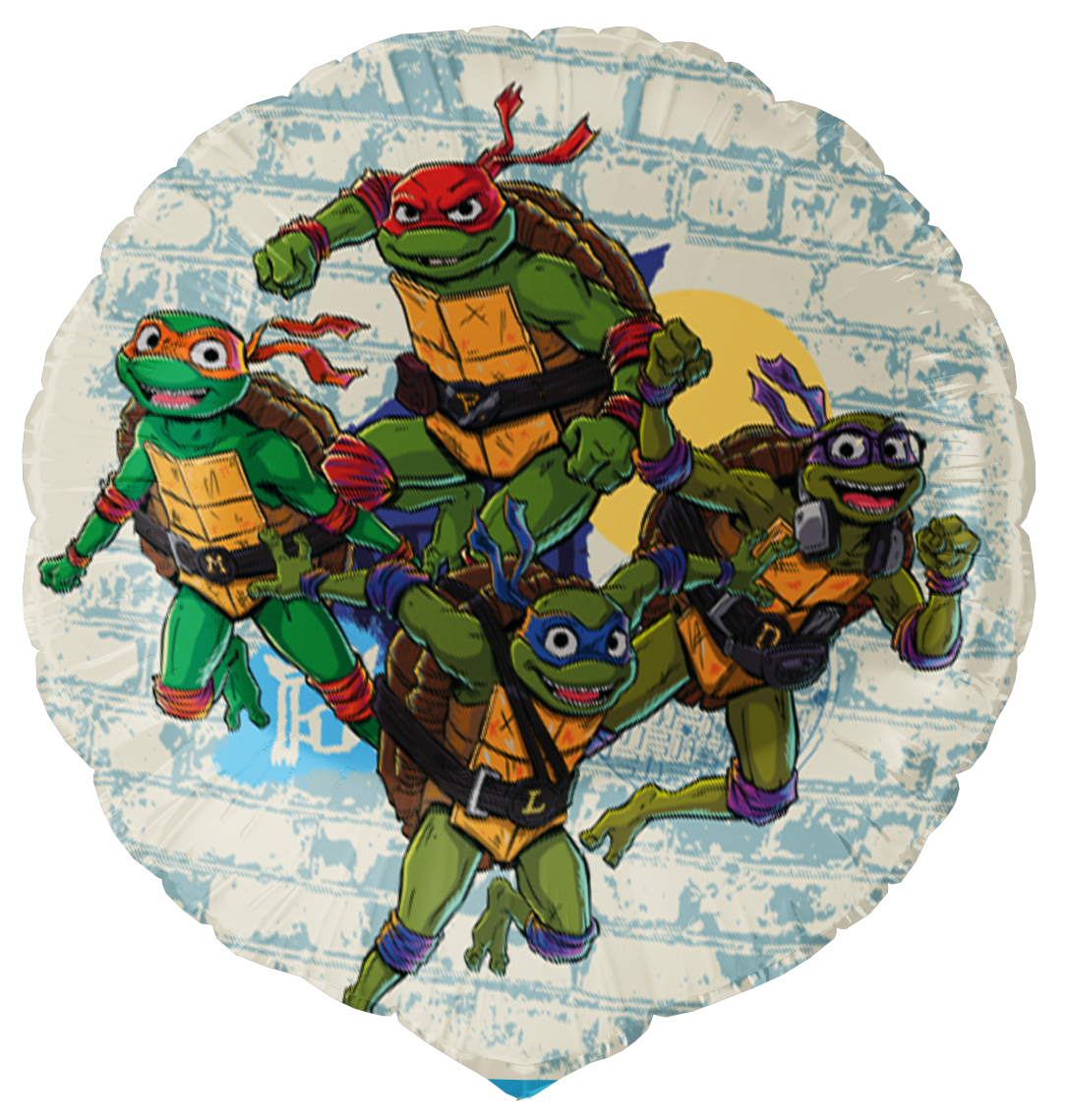 Globo Foil Tortugas Ninja Redondo 46 cm