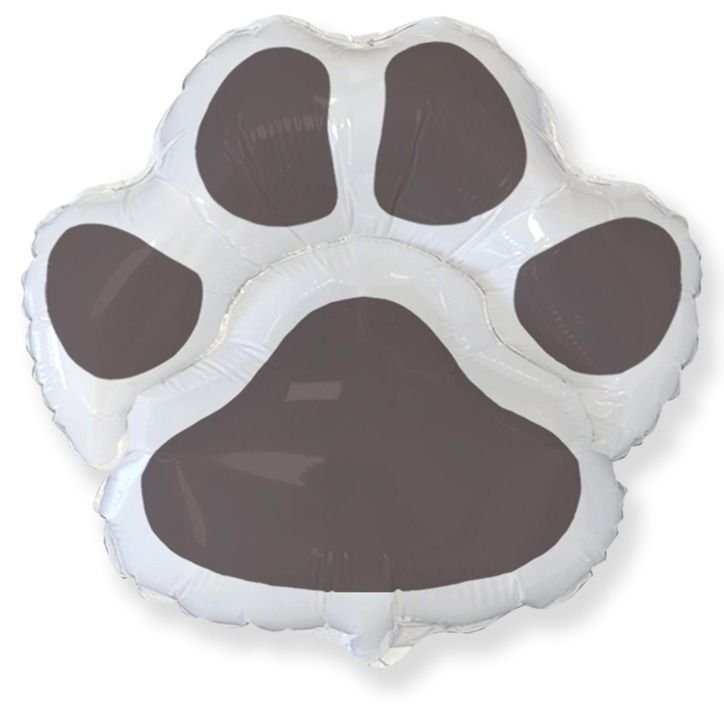 Palloncino nero con impronta di cane 73 x 76 cm