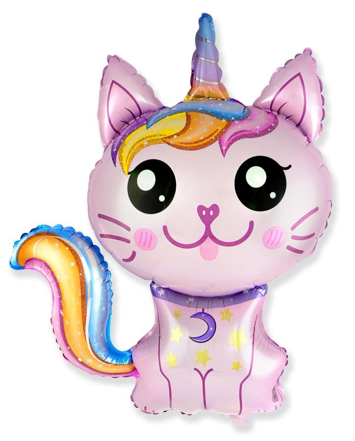 Globo Gatito Unicornio Rosa 88 x 73 cm
