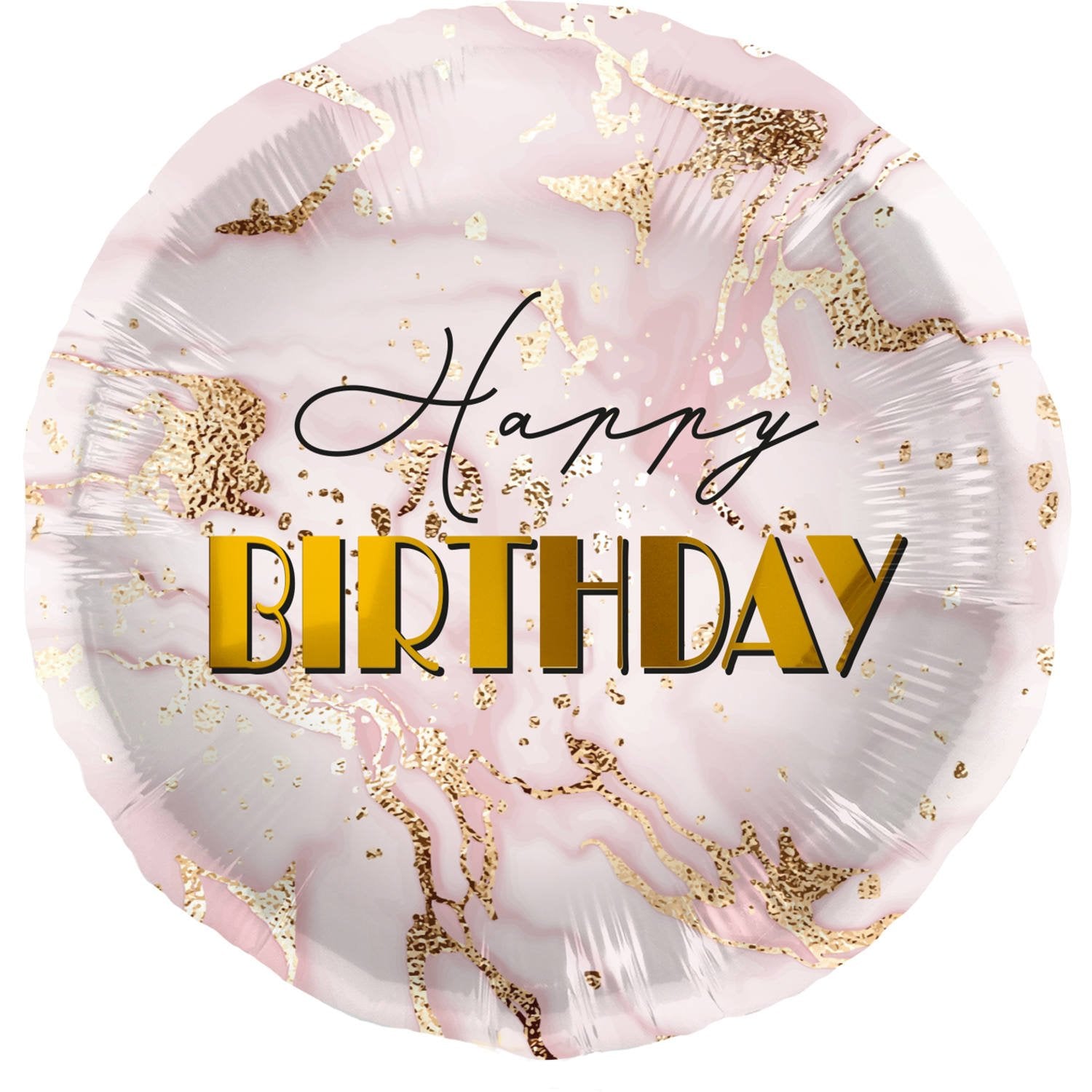 Ballon marbré « Joyeux anniversaire » 45 cm