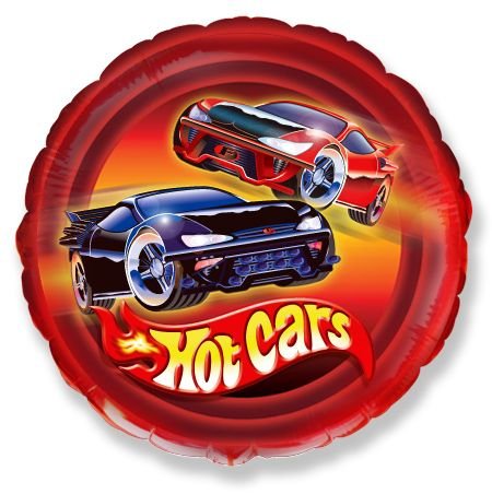 Palloncino rotondo Hot Cars 45 cm