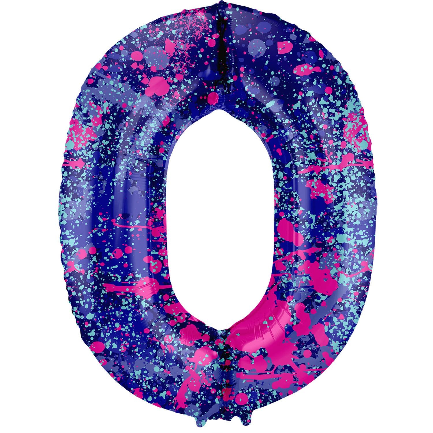 Globo Número 0 Paint Splash  86 cm