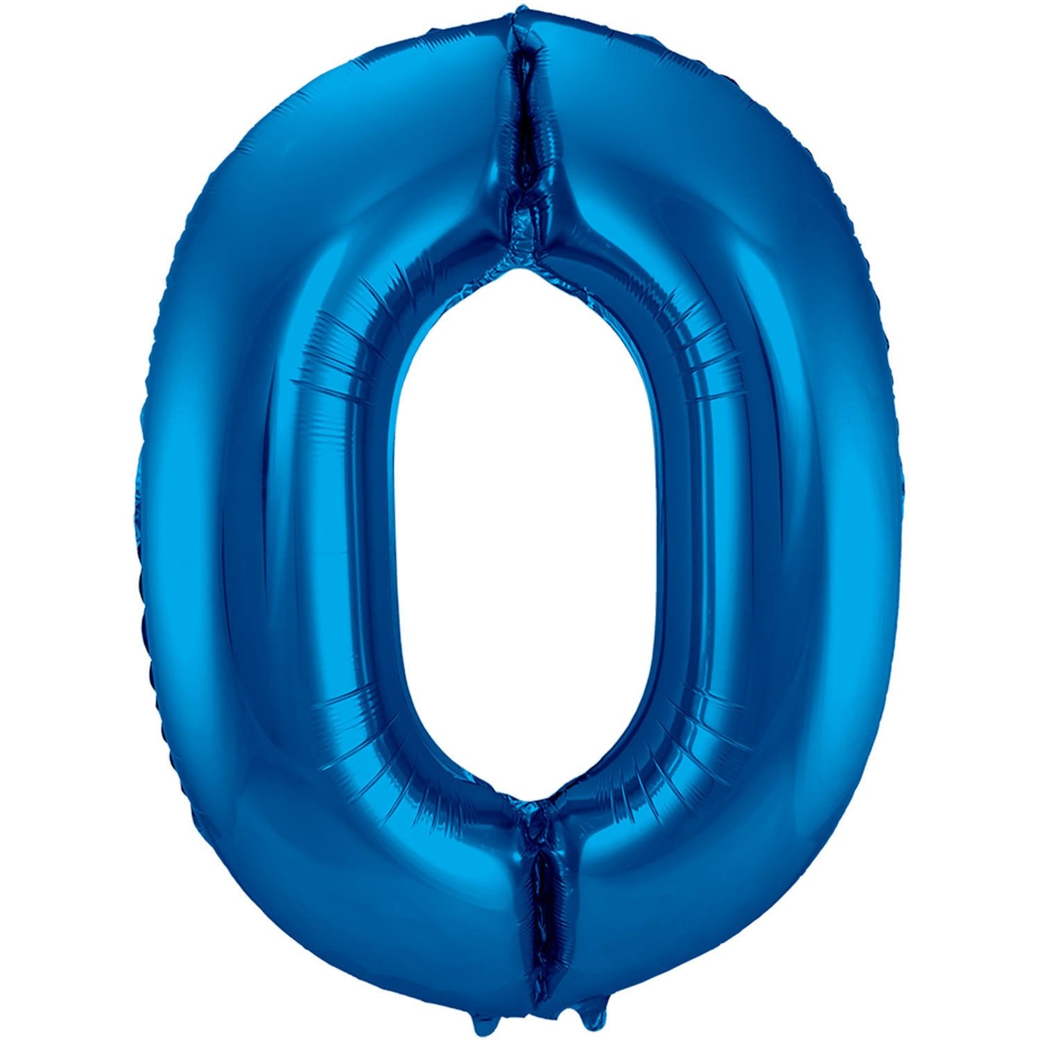 Palloncino numero 0, 86 cm, blu