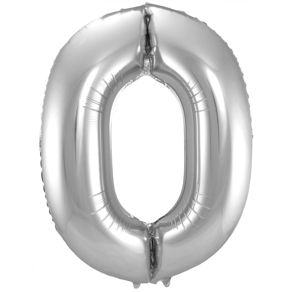 Palloncino numero 0, 86 cm, argento