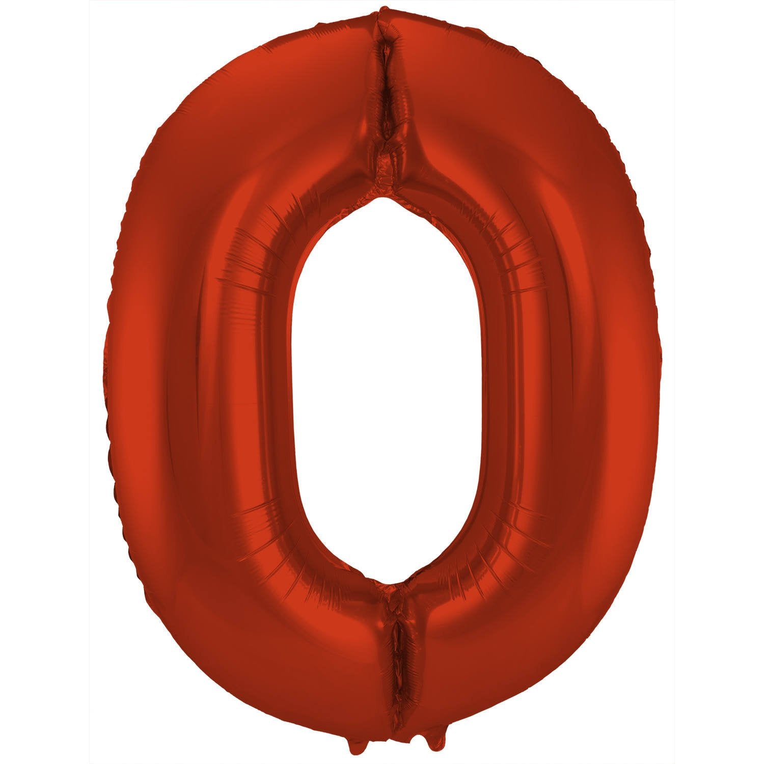 Palloncino numero 0, 86 cm, rosso opaco