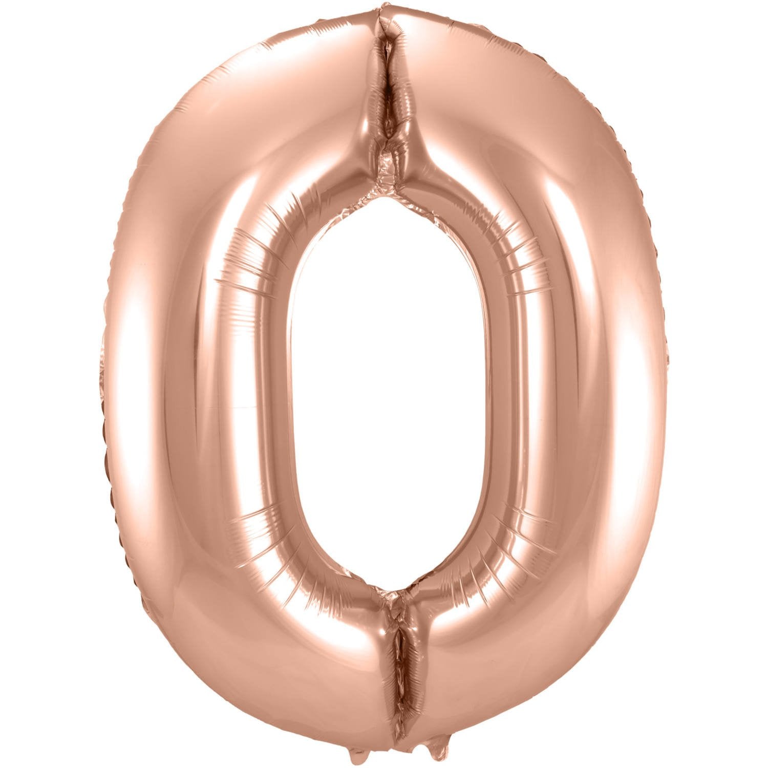 Palloncino numero 0 86 cm oro rosa