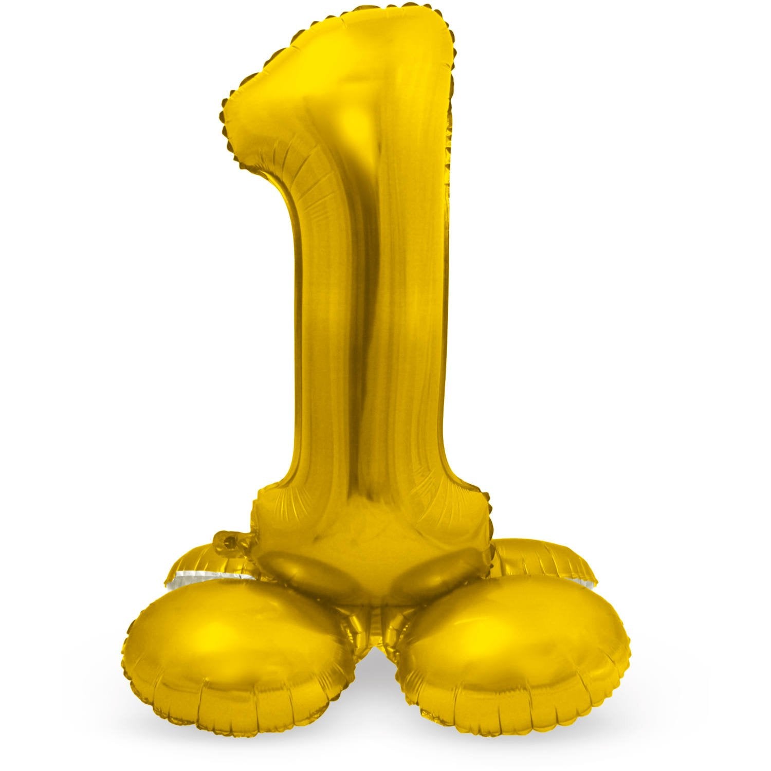 Palloncino numero 1 dorato da 72 cm con supporto