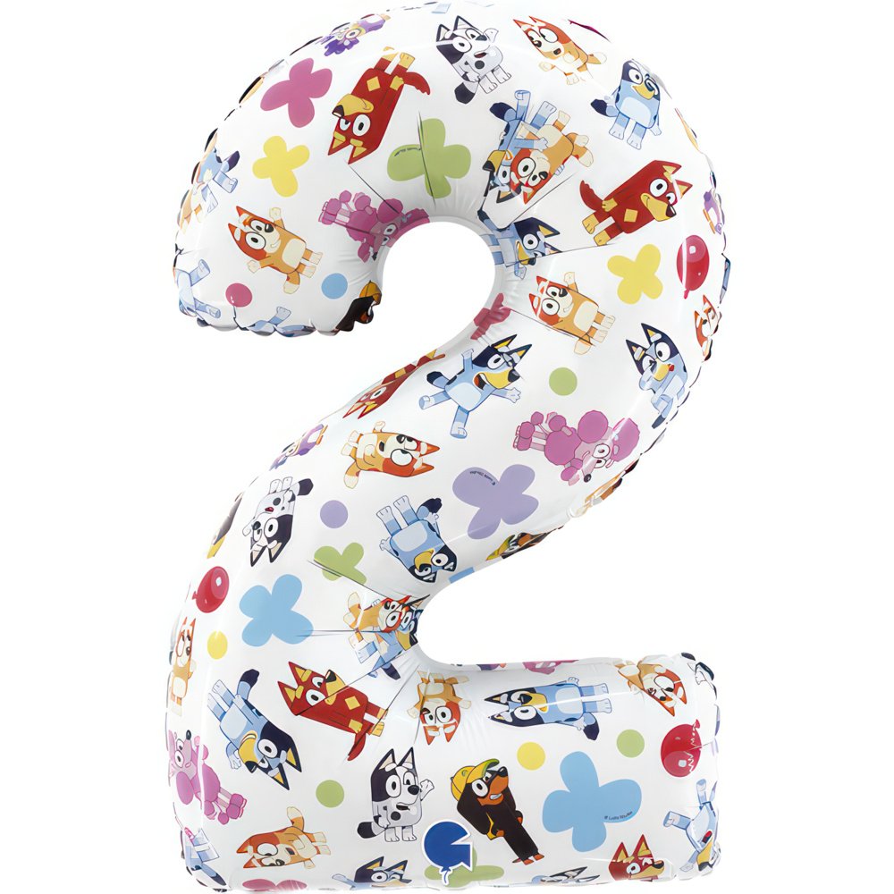 Palloncino Numero 2 Bluey 53 x 72 cm