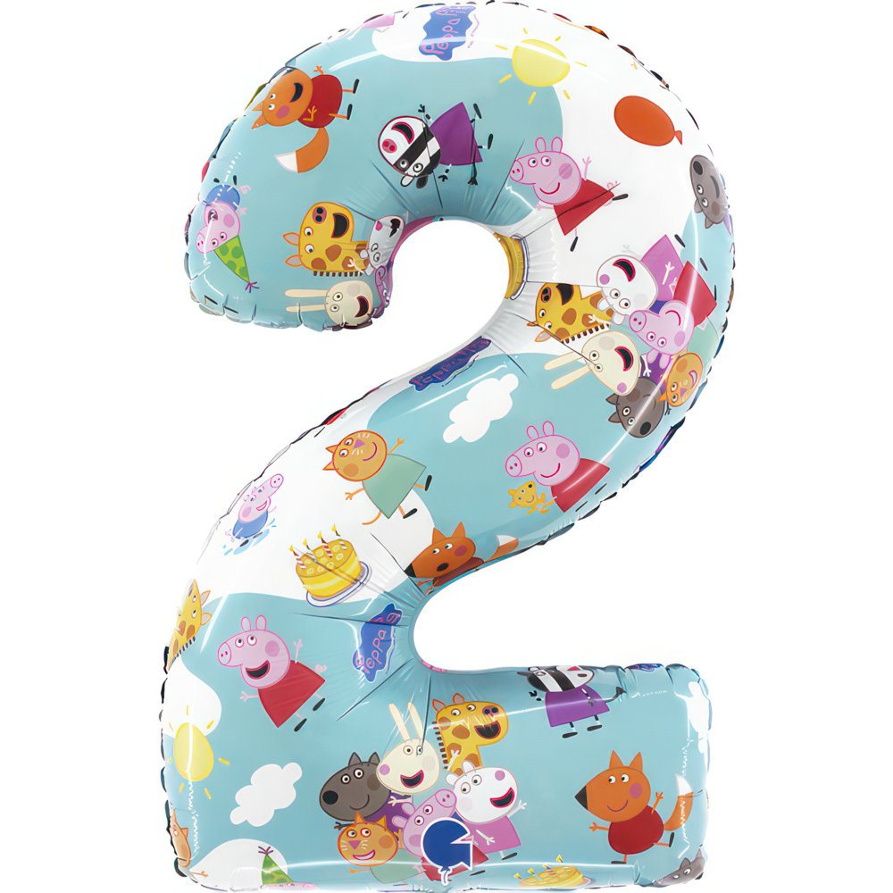 Palloncino Numero 2 Peppa Pig 53 x 71 cm